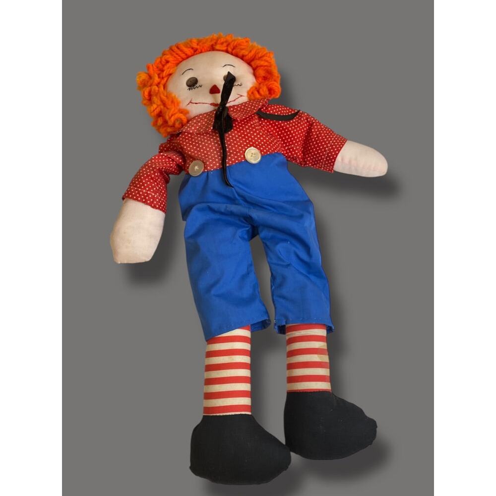 Vintage Handmade Spirit Raggedy Andy Doll 22" Creepy